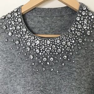 💎STUNNING Cashmere Tank with Jeweled Neckline